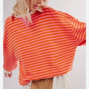 We The Free classic stripped oversized crewneck